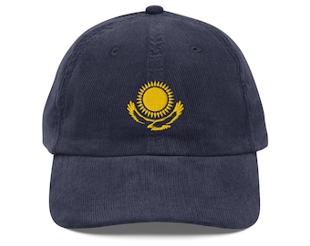 Kazakhstan Corduroy Hat | Kazakhstani Flag | Proud Kazakh Apparel