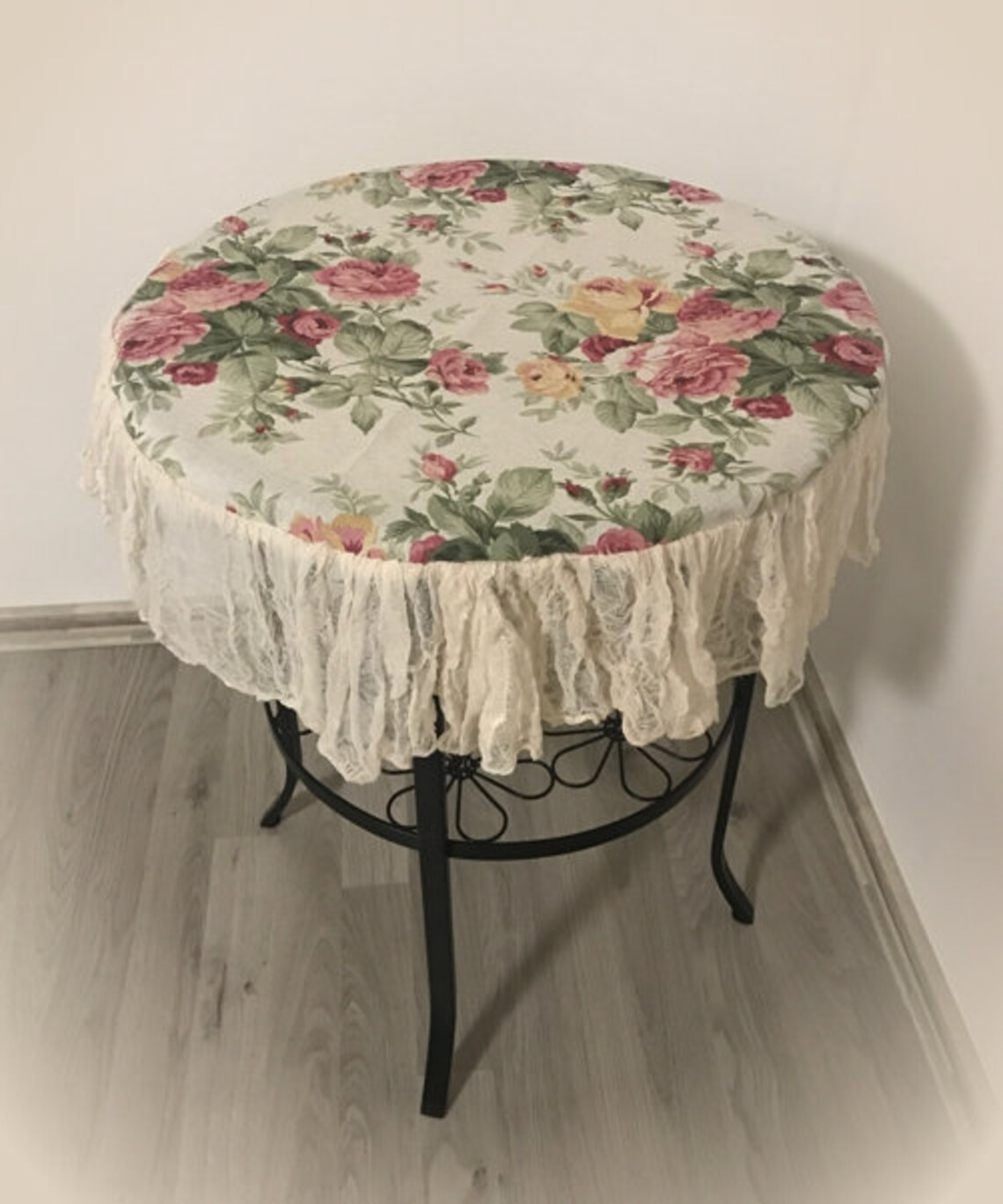 Kleine schäbige schicke Tischdecke Vintage-Stil | Etsy