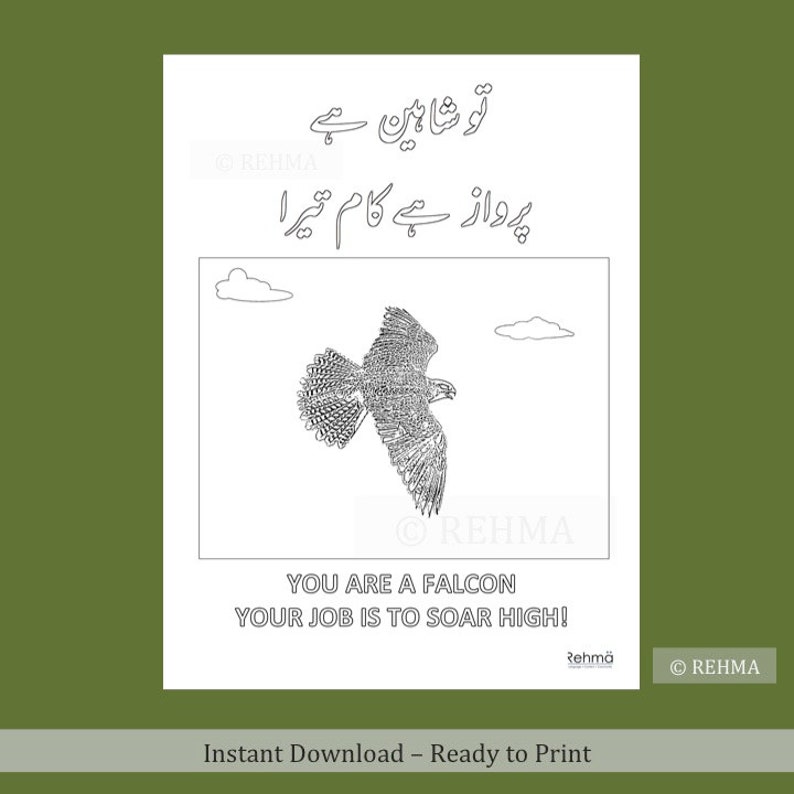 Download Allama Iqbal Poetry Urdu Coloring pages Calligraphy | Etsy