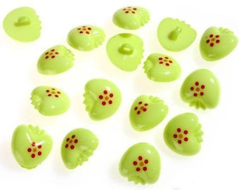 25 Children's buttons Heritage Green 16 mm