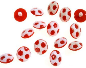 25 Children's buttons football 18 mm