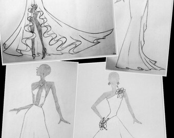  Dress drawing Etsy