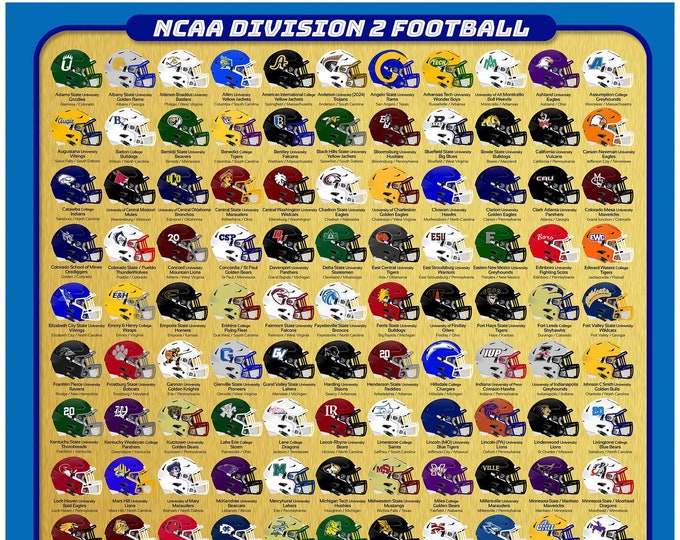 FBS Football 16x24 Schools Helmet and Location Poster Etsy