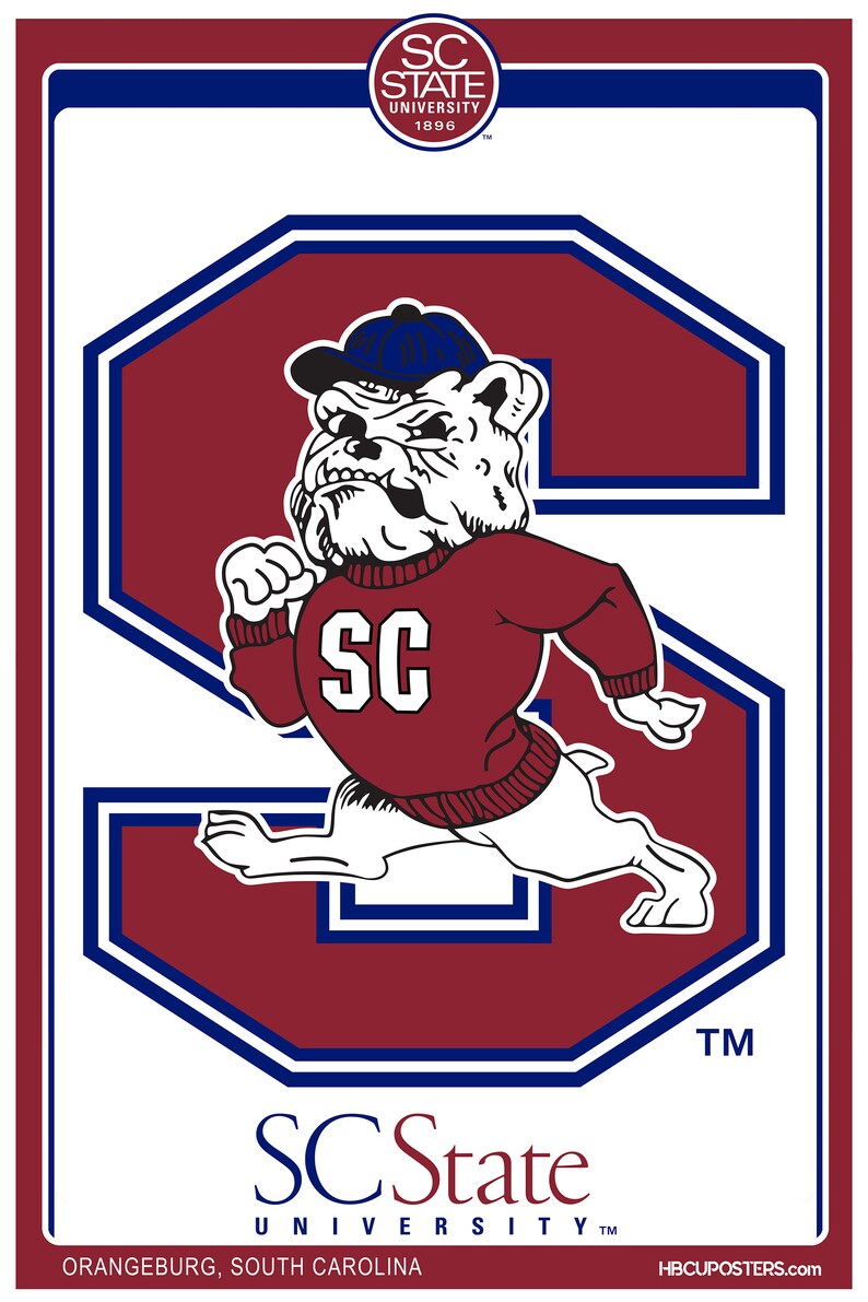 HBCU Poster South Carolina State University Etsy
