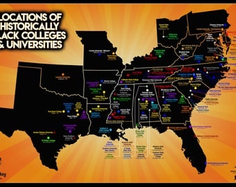 HBCU Locations 24x36 Map