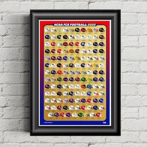 Football, D1, FCS, College, Printed Poster, sports Wall Art