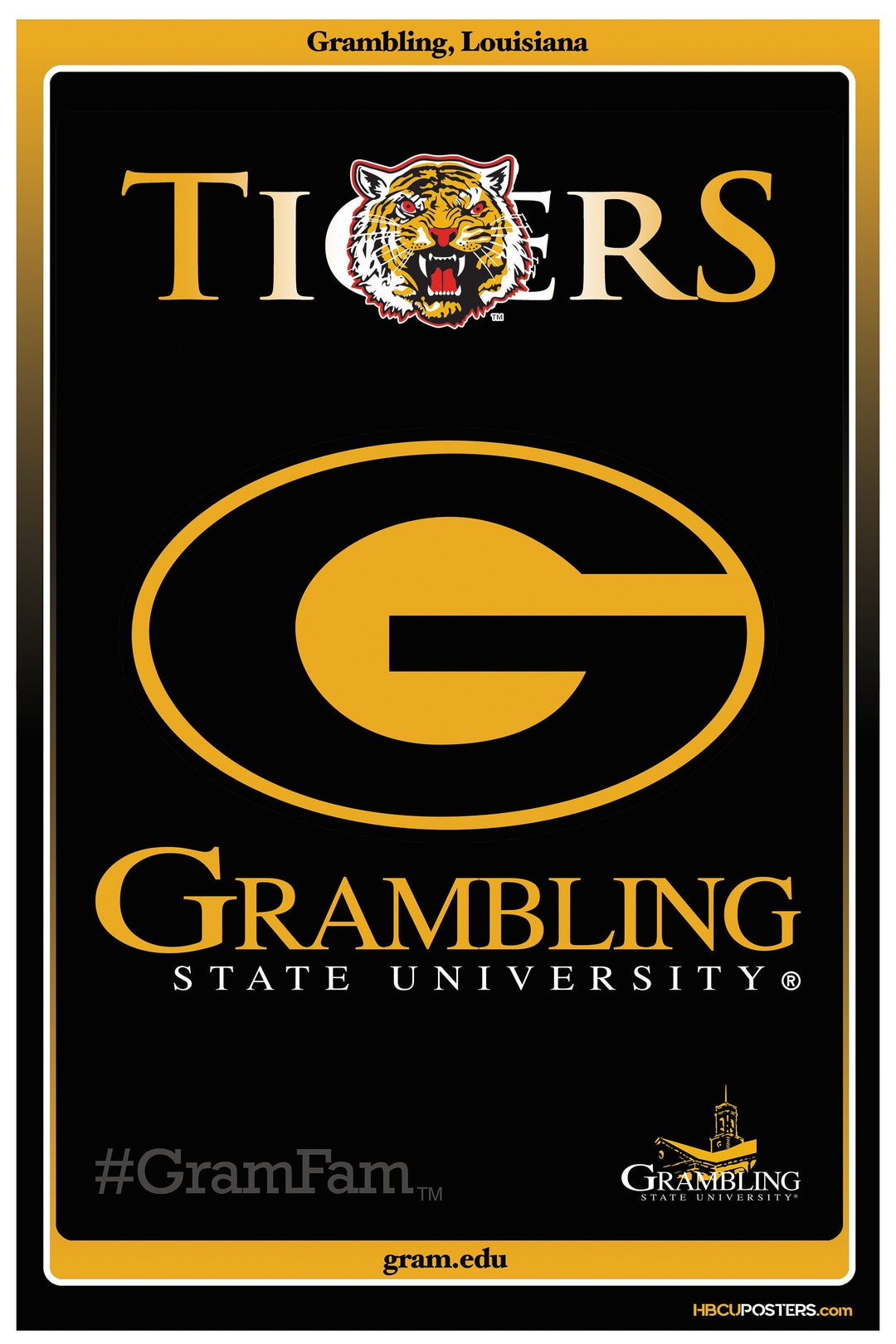 Grambling State University HBCU Wall Art Etsy