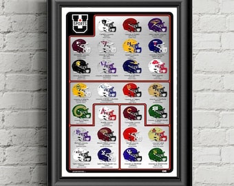 U Sports Poster, Canada, College Football, sports Wall Art