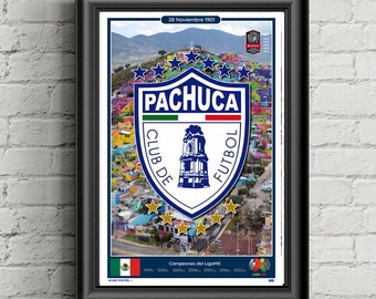 CF Pachuca Poste, Liga MX, Soccer, Mexico, Wall Art