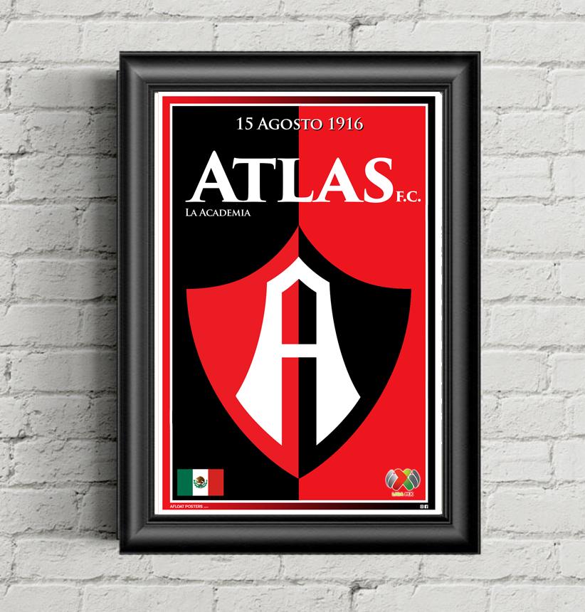 Atlas FC Poster, Liga MX, Soccer, Mexico, Wall Art - Etsy
