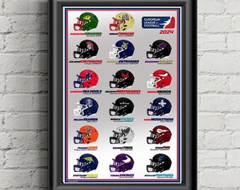 ELF, European League of Football Poster, Pro Football, Sports Wall Art