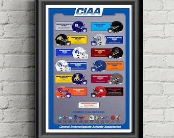 CIAA Conference, College Football, Printed Poster, HBCU, Sports Wall Art