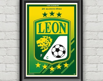 Club Leon Poster, Soccer, Mexico Wall Art