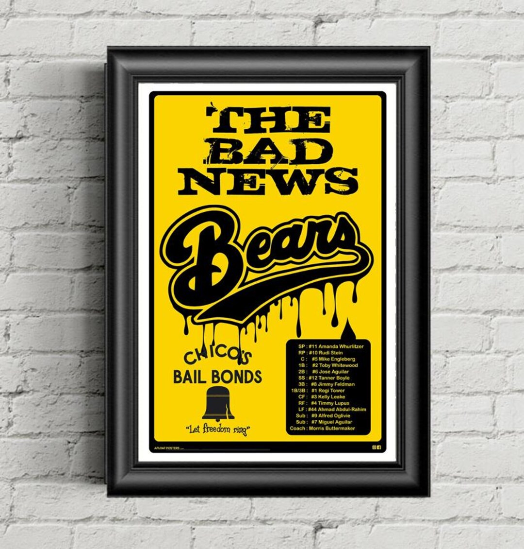 The Bad News Bears Poster, Complete Roster, Sports Movie, Wall Art ...