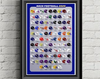 NAIA, College Football, Printed Poster, sports Wall Art