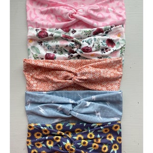 Soft Knit Twist-Knot Headbands | Springy Patterns | Flowers | Spring | Headbands for Women | Healthcare Headbands