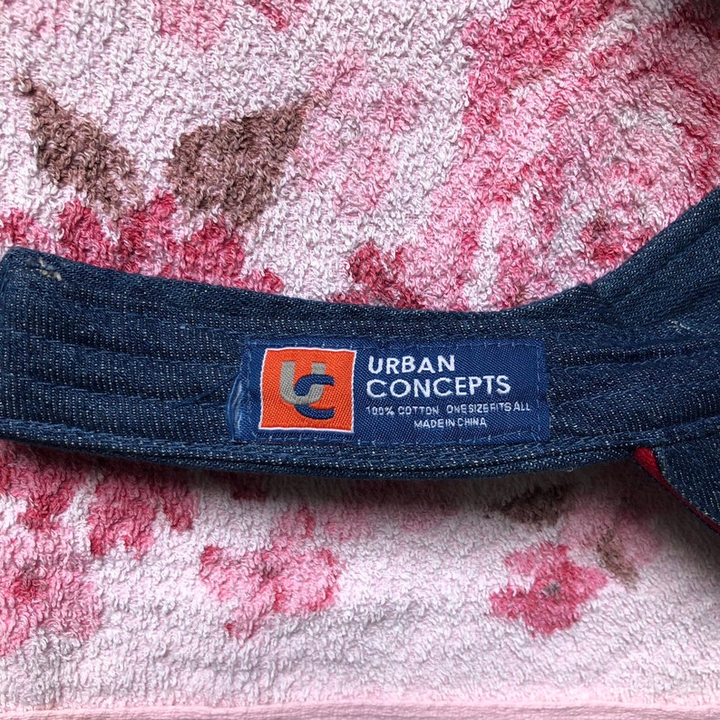 90s Vintage Denim Urban Concepts Bedazzled Princess Visor
