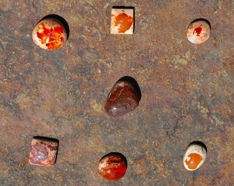 Mexican Fire Opal Freeform Cabochons, Small