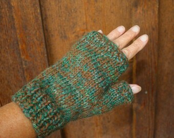 Llama/Mohair Fingerless Gloves