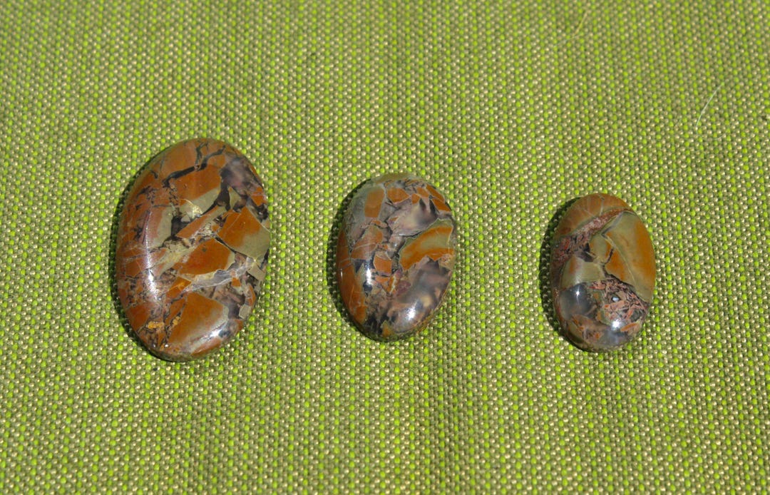 Priday Ranch Trio of Priday Ranch Thunder Egg Agate Cabochons - Etsy