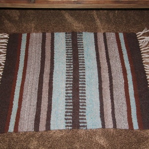 Handwoven Alpaca Wool Rug, Weaving