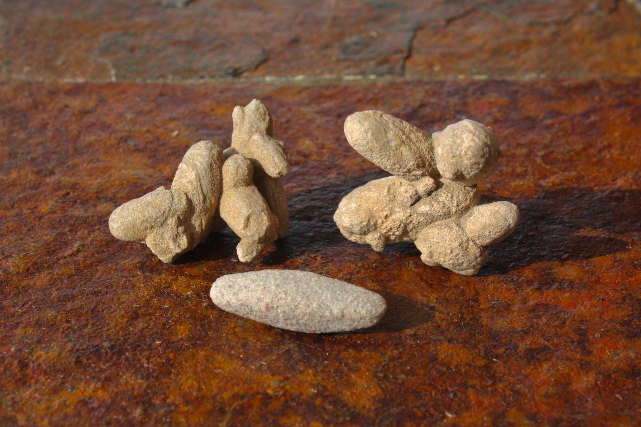 砂石　SAND CALCITE Rattlesnake Butte Sand Calcite Crystal Collection, Rattlesnake Butte, South Dakota