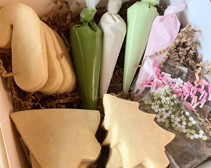 Vegan Christmas Sugar Cookie Decorating Kit Candy Cane Cookies
