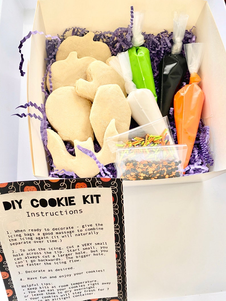 Vegan Halloween Cookie Decorating Kit Etsy