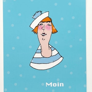 Postal artística "Moin" 10,5 x 14,8 cm