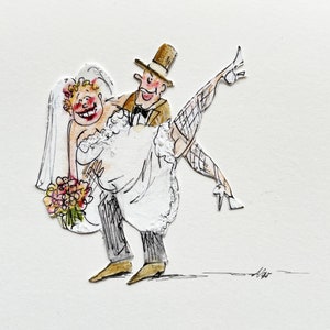 Carte de mariage/Carte de vœux pliée