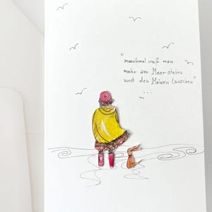 Parfois, il faut rester plus longtemps au bord de la mer... Carte de vœux