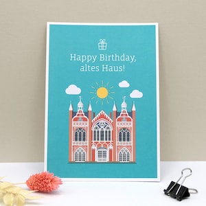 Lustige Geburtstagskarte „Happy Birthday, altes Haus!“ – Männerkarte für Freunde, Bruder, Papa – witziger Geburtstagsgruß