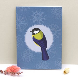 Vouwkaart als wenskaart | Gefeliciteerd kaart | Cadeaubon | Kaart met koolmeesmotief