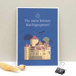 Biglietto "Per il mio piccolo fantasma notturno!" | Buono regalo e biglietto d'auguri per bambini e adulti | Regalo per gli studenti