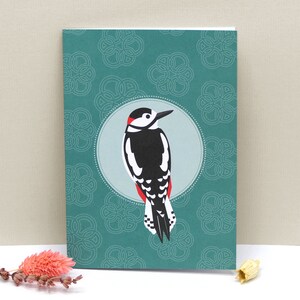 Carte pliante comme carte de vœux | Carte de félicitations | Carte cadeau | Carte avec motif pic épeiche