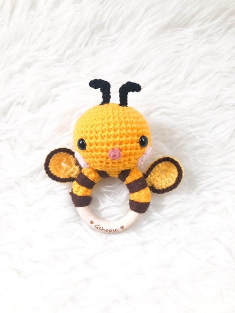 Crochet Pattern Baby Rattle Bee Bella - Etsy