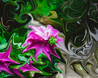 Abstract Art, Digital Art, Wall Art, Purple,