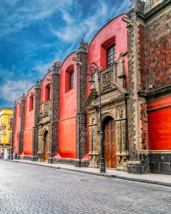 Mexico City Architecture Photo: Colorful Urban Street Print