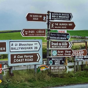 Irish Road Signs, Ireland Photography, Co. Donegal, Old Ireland, Irish Gift,