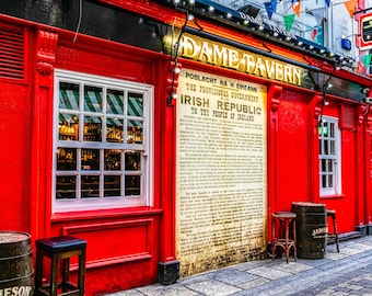 Dame Tavern, Ireland Photo, Irish Photography, Dublin, Irish Pub, Pub Decor, Ireland, Wall Art, Wall Decor