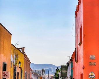Queretaro Street, Mexico, Photography, Wall Art,