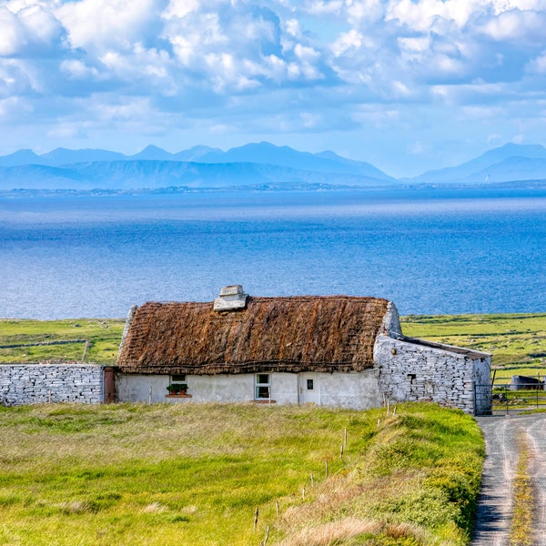 Ireland Photography, Thatched Cottage, Doolin Ireland, County Clare, Wild Atlantic Way, Irish Photo, Wall Art, Wall Decor