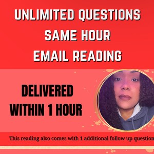 Onbeperkte vragen per e-mail lezen, binnen één uur bezorgd, tarotlezen, paranormaal lezen