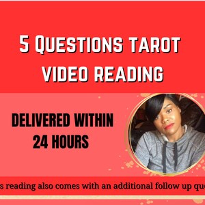 Videolezing met 5 vragen over tarotkaarten, geleverd binnen 24 uur