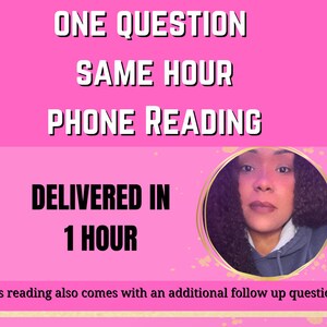 Eine Frage Same Hour Phone Reading, geliefert In einer Stunde
