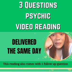 Lectura psíquica de 3 preguntas el mismo día, lectura de tarot, psíquica