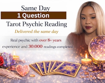 One Question Same Day Tarot Reading, Delivered The Same Day Psychic Reading