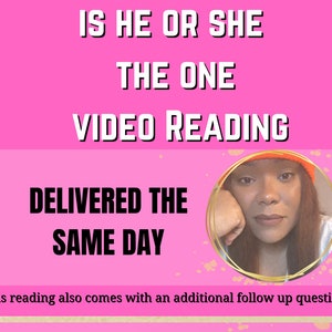 ¿Es él o ella el indicado? Lectura de video el mismo día, entregada el mismo día
