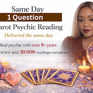 Same Day 2 Questions Email Reading, Delivered The Same Day, Tarot Reading, Psychic Reading