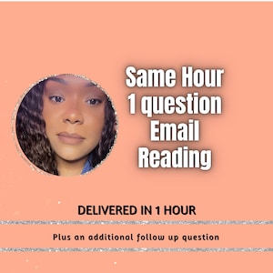 One Question Same Hour Tarot Reading, Delivered Within One Hour